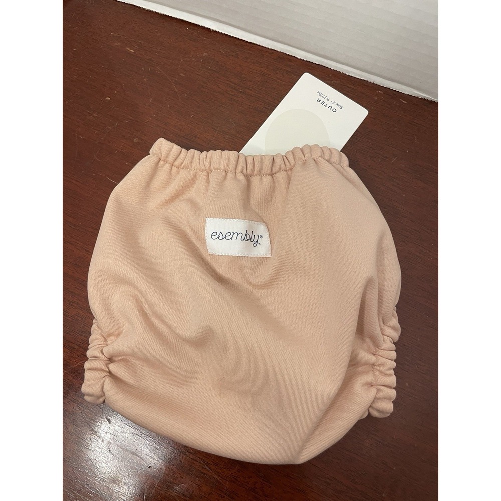 Esembly Pink Cloth Diaper Outer Reusable Diaper Cover Swim Diaper White  Size 1